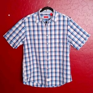 IZOD Men's Saltwater Button up short-sleeved shirt